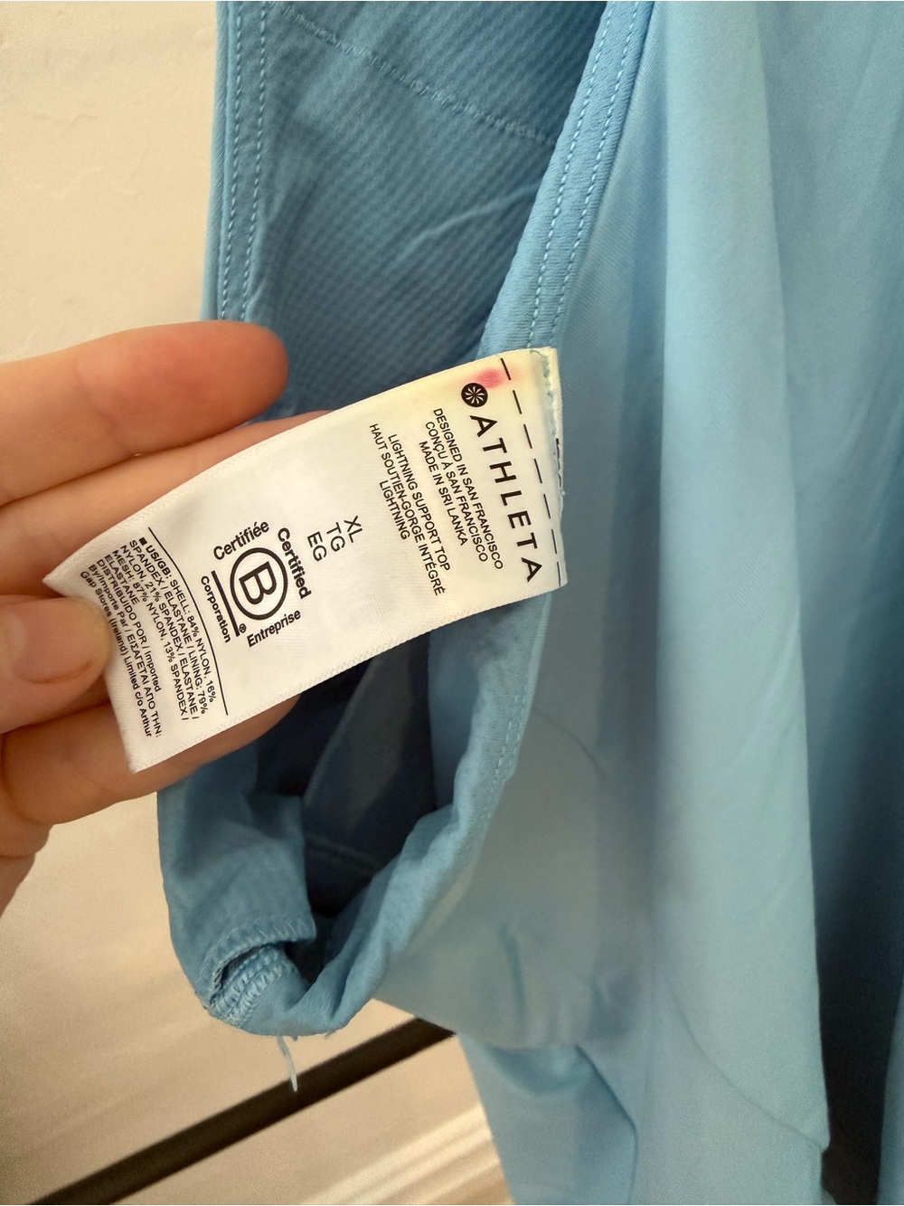 Athleta Light Blue Racerback Tank Top - Picture 4 of 4